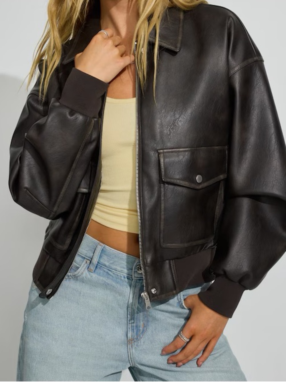 Vintage Faux Leather Jacket